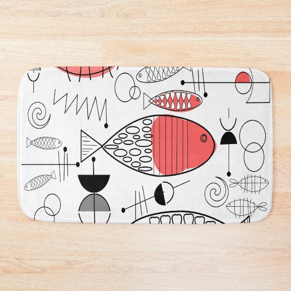 Item preview, Mid-Century Fish Salmon Pink designed and sold by gailg1957.