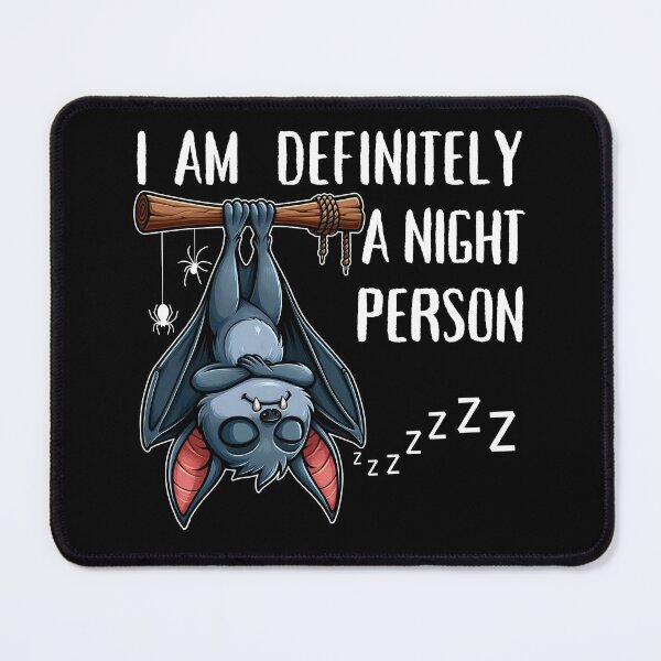 Item preview, FUNNY SLEEPING BAT NOCTURNAL ANIMAL SLEEP LOVER NIGHT PERSON designed and sold by NiibDesigns.