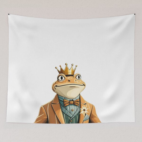 Item preview, The Dapper Frog King – Elegant & Regal Amphibian designed and sold by artiviohub.