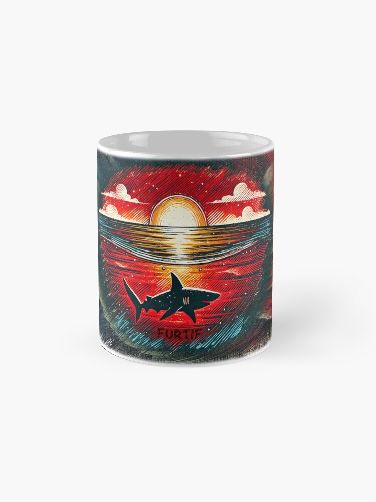 Aperçu 4 sur 6. Mug à café avec l'œuvre Furtif. créée et vendue par Vinidal.