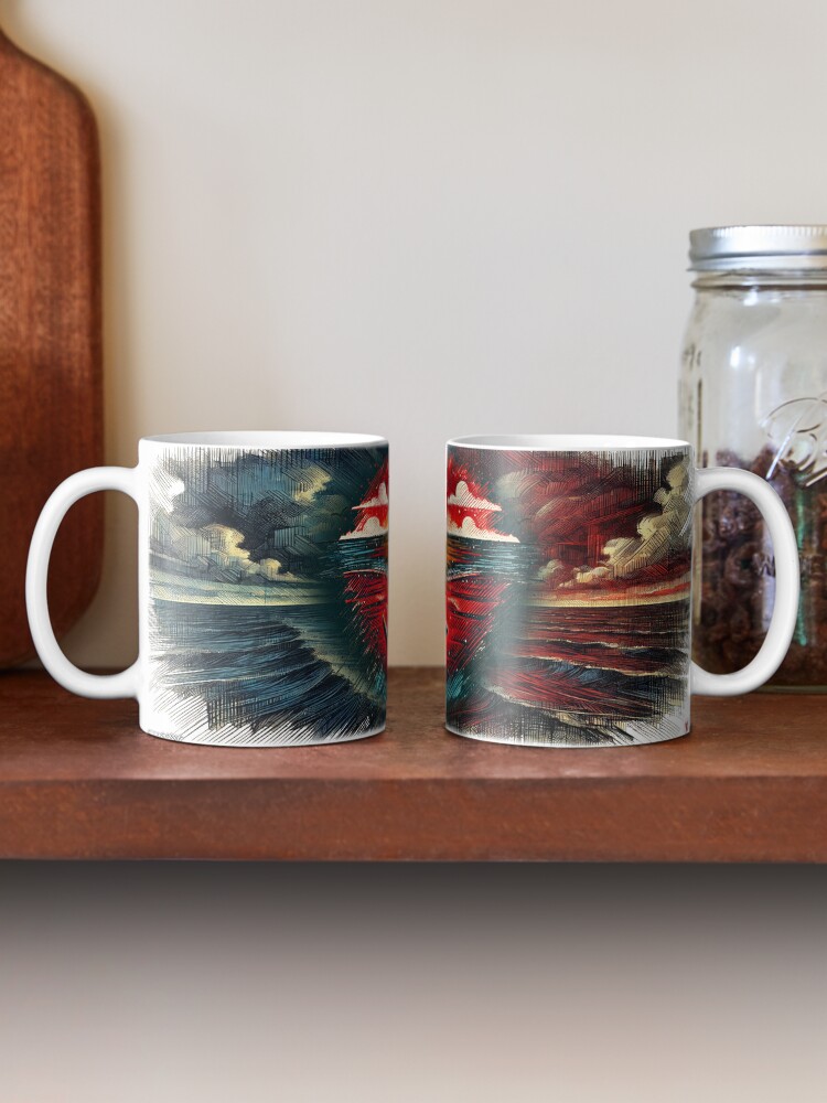 Aperçu 2 sur 6. Mug à café avec l'œuvre Furtif. créée et vendue par Vinidal.