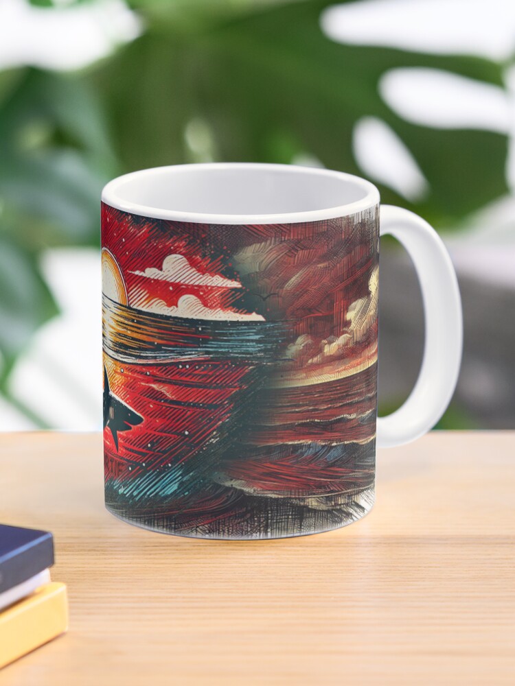 Aperçu 1 sur 6. Mug à café avec l'œuvre Furtif. créée et vendue par Vinidal.