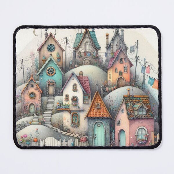 Item preview, Charming Village on a Tranquil Day designed and sold by Beyondnote-Art.