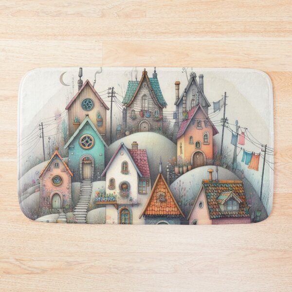 Item preview, Charming Village on a Tranquil Day designed and sold by Beyondnote-Art.