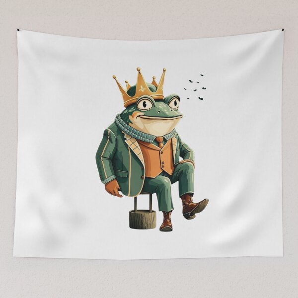 Item preview, The Sophisticated Frog King – Regal & Stylish Amphibian designed and sold by artiviohub.