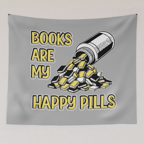 Item preview, Books antidepressants - Books are my happy pills designed and sold by TheBuzzStop.