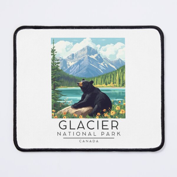 Item preview, A Vintage Illustration of Glacier National Park - Canada  designed and sold by GoodOldVintage.