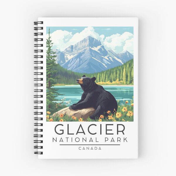 Item preview, A Vintage Illustration of Glacier National Park - Canada  designed and sold by GoodOldVintage.