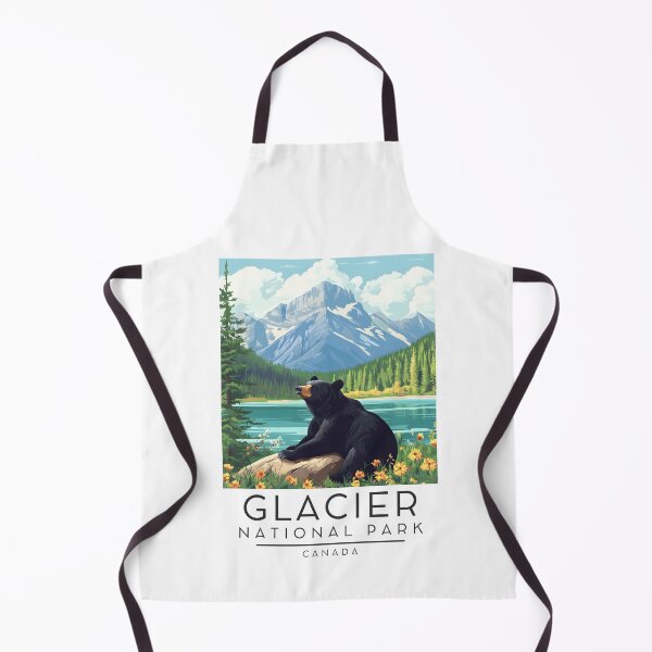 Item preview, Ilustración vintage del Parque Nacional Glaciar, Canadá designed and sold by GoodOldVintage.