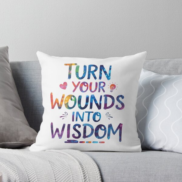 Item preview, Turn your wounds into wisdom - Cute Watercolor Motivational Quotes designed and sold by RiceArtShop.