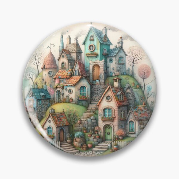 Item preview, Charming Village on a Tranquil Day designed and sold by Beyondnote-Art.