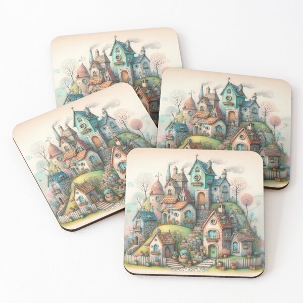 Item preview, Charming Village on a Tranquil Day designed and sold by Beyondnote-Art.