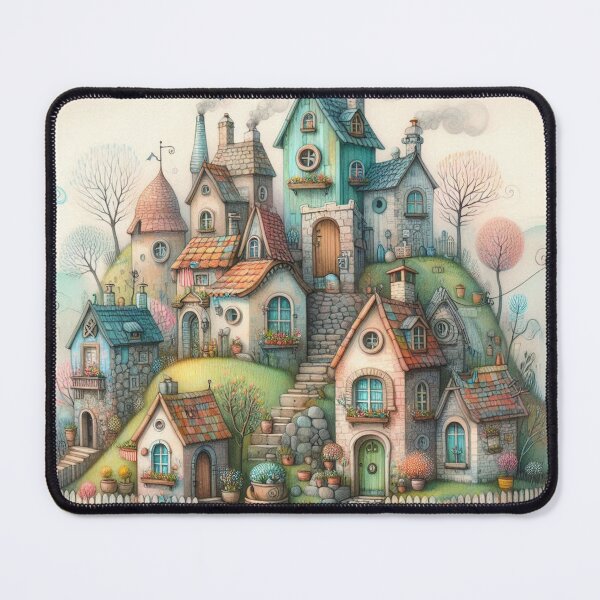 Item preview, Charming Village on a Tranquil Day designed and sold by Beyondnote-Art.