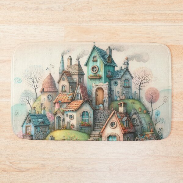 Item preview, Charming Village on a Tranquil Day designed and sold by Beyondnote-Art.
