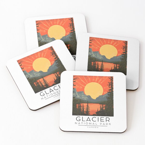 Item preview, A Vintage Illustration of Glacier National Park - Canada  designed and sold by GoodOldVintage.