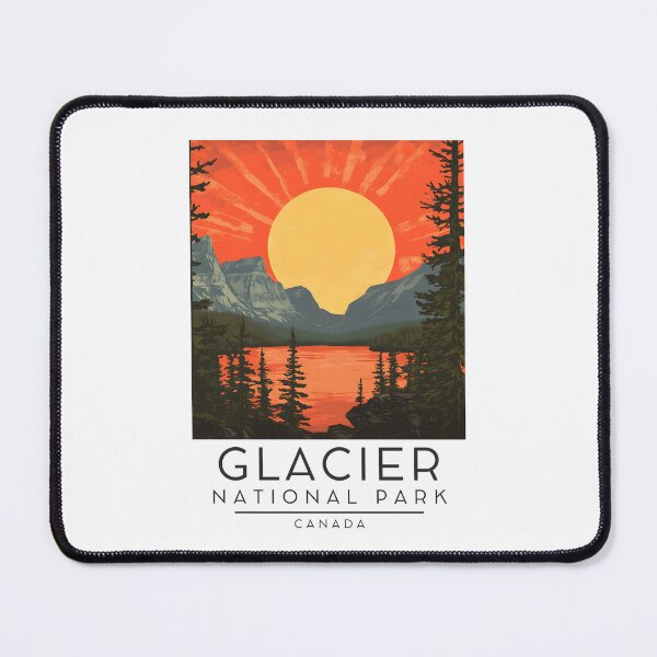 Item preview, A Vintage Illustration of Glacier National Park - Canada  designed and sold by GoodOldVintage.