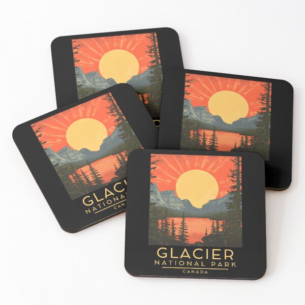 Item preview, Ilustración vintage del Parque Nacional Glaciar, Canadá designed and sold by GoodOldVintage.