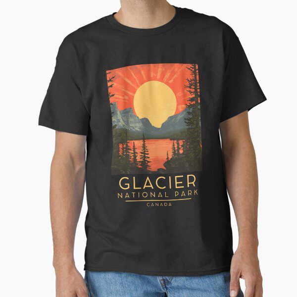 Item preview, A Vintage Illustration of Glacier National Park - Canada  designed and sold by GoodOldVintage.