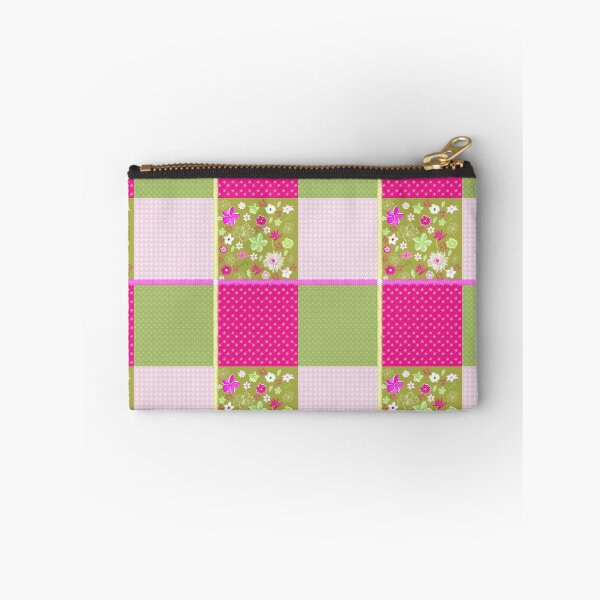 Item preview, Pink and Green Floral Patchwork, Vintage Boho Quilt-Inspired Pattern, Cottagecore Aesthetic Design, Seamless Retro Botanical Print designed and sold by SheilasDigitalStudio.