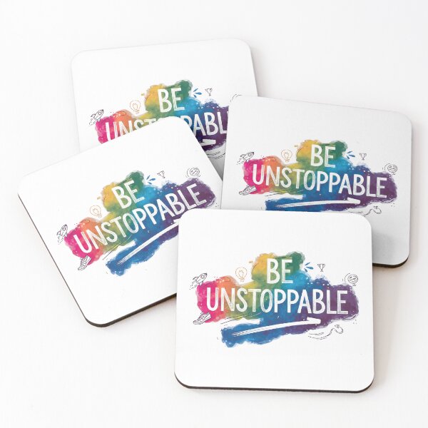 Item preview, Be Unstoppable - Cute Watercolor Motivational Quotes designed and sold by RiceArtShop.