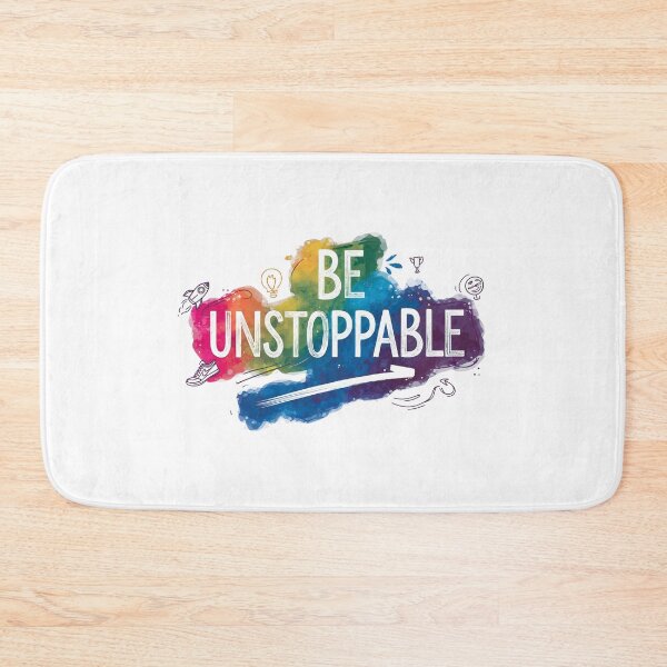 Item preview, Be Unstoppable - Cute Watercolor Motivational Quotes designed and sold by RiceArtShop.