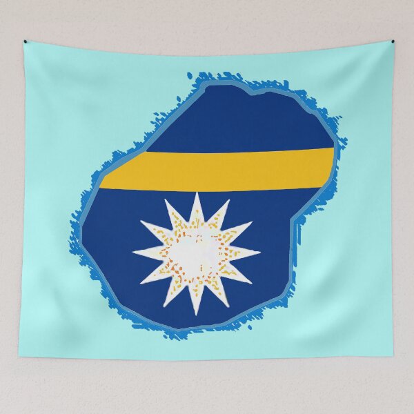 Item preview, Nauru Map with Nauruan Flag designed and sold by Havocgirl.