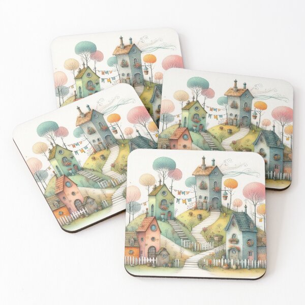 Item preview, Charming Village on a Tranquil Day designed and sold by Beyondnote-Art.