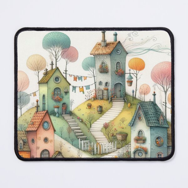 Item preview, Charming Village on a Tranquil Day designed and sold by Beyondnote-Art.