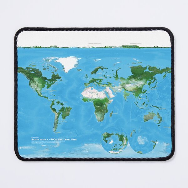 Item preview, Earth +300m Sea Level Rise designed and sold by Mars Atlas.