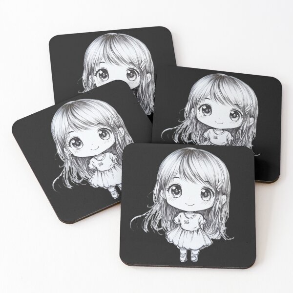 Item preview, Chibi Cute Anime Girl Ink-Style designed and sold by InkDreamMotion.