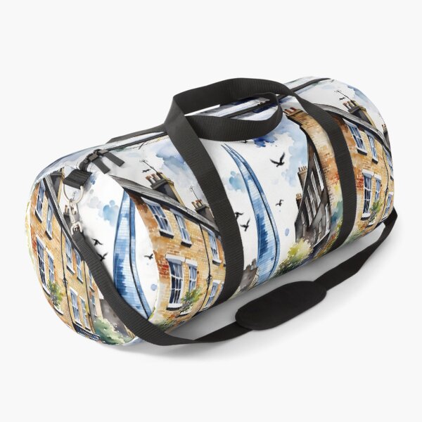 Item preview, Watercolour style London scene, iconic view of London skyline London Eye Big Ben The Shard designed and sold by Coolparrotgirl.