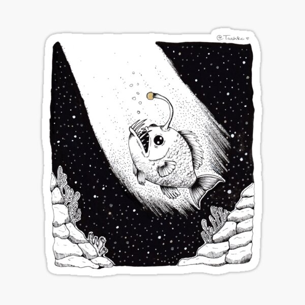 Item preview, Little Anglerfish Finds Light After Darkness designed and sold by AnnaJ96@.