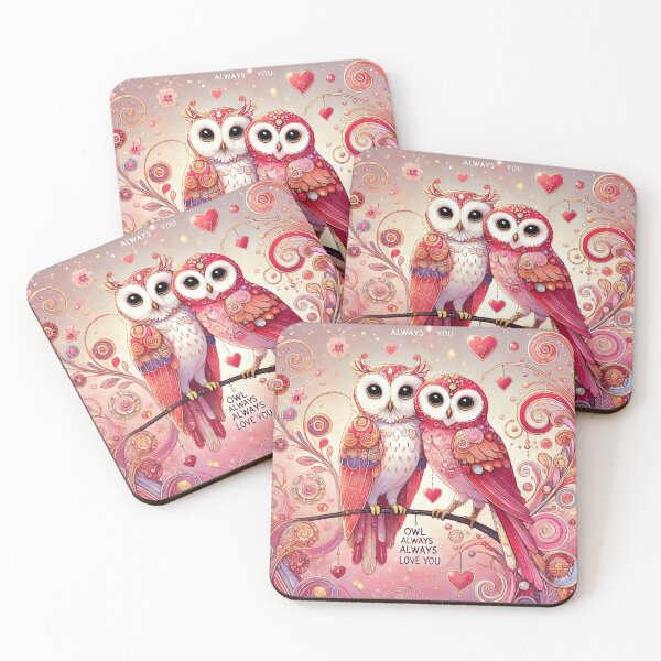 Item preview, Romantic Owl Love: Whimsical Klimt Inspired Art designed and sold by Yves Artico.