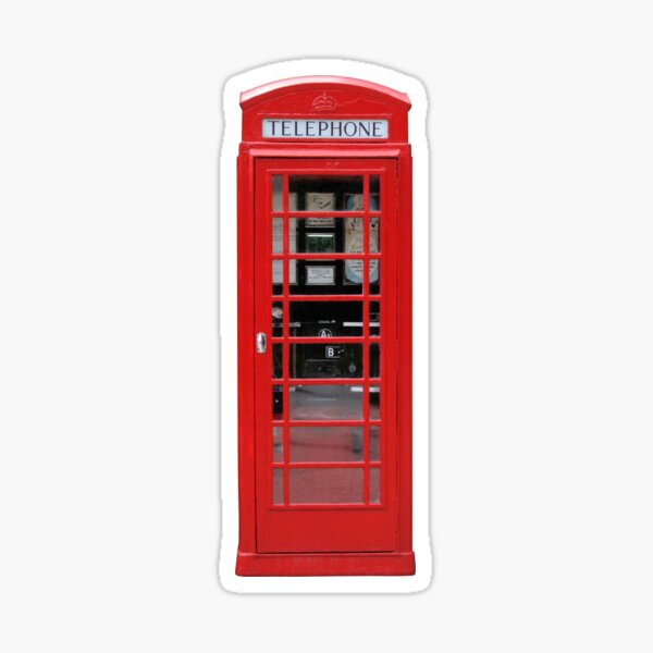 Item preview, Cutout photo of a red British phonebooth designed and sold by Foundry88.