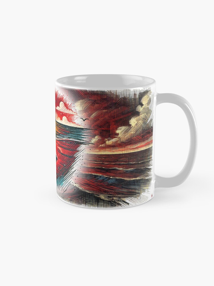 Aperçu 5 sur 6. Mug à café avec l'œuvre Furtif. Modèle N°2. créée et vendue par Vinidal.