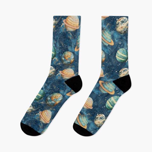 Item preview, Solar System Planetary Seamless Pattern designed and sold by SpiritedArtwork.