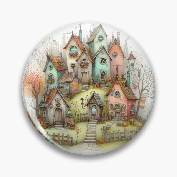 Item preview, Charming Village on a Tranquil Day designed and sold by Beyondnote-Art.