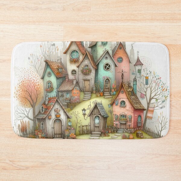 Item preview, Charming Village on a Tranquil Day designed and sold by Beyondnote-Art.