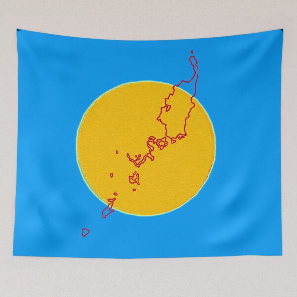 Item preview, Palau Flag with Map of Palau designed and sold by Havocgirl.