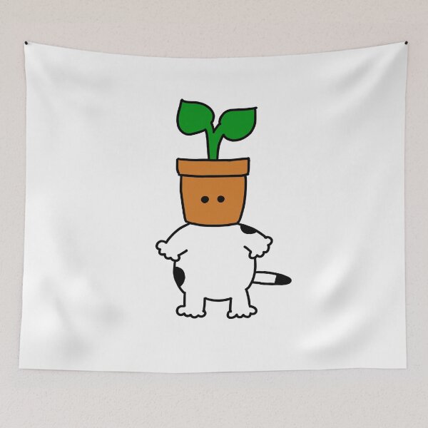 Item preview, a Cat with the flowerpot designed and sold by superbaechoo.