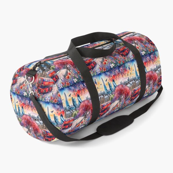 Item preview,  Watercolour style London scene, iconic view of London skyline London Eye Big Ben The Shard designed and sold by Coolparrotgirl.