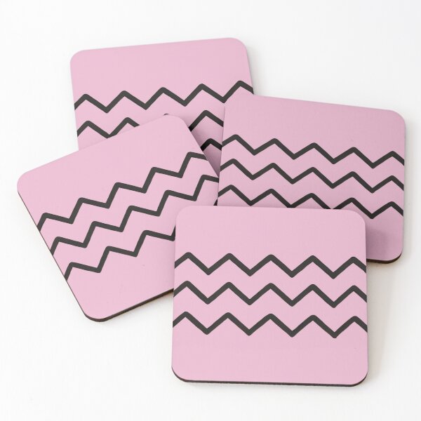 Item preview, Zigzag Chameleon Pattern (Mono - Dusty Pink Background) designed and sold by IskandarDesigns.