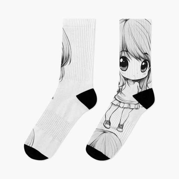 Item preview, Adorable Chibi Anime Girl Hand Drawn designed and sold by InkDreamMotion.