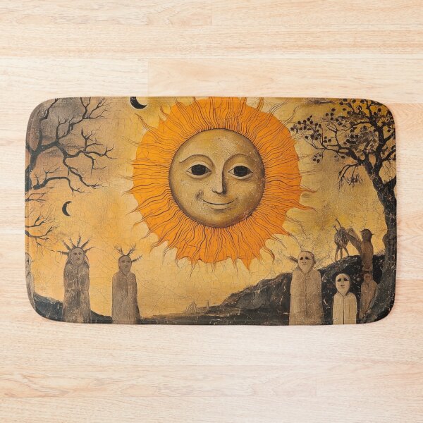 Item preview, Ancient Sun Cult: Weird, Strange, Medieval Digital Painting designed and sold by Fantasy Masterpiece.