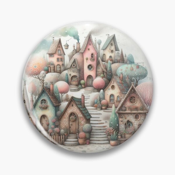 Item preview, Charming Village on a Tranquil Day designed and sold by Beyondnote-Art.