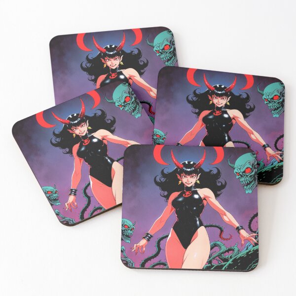 Item preview, Cute Anime Manga Demon Girl retro Animation illustration art designed and sold by Vintage Designs +.