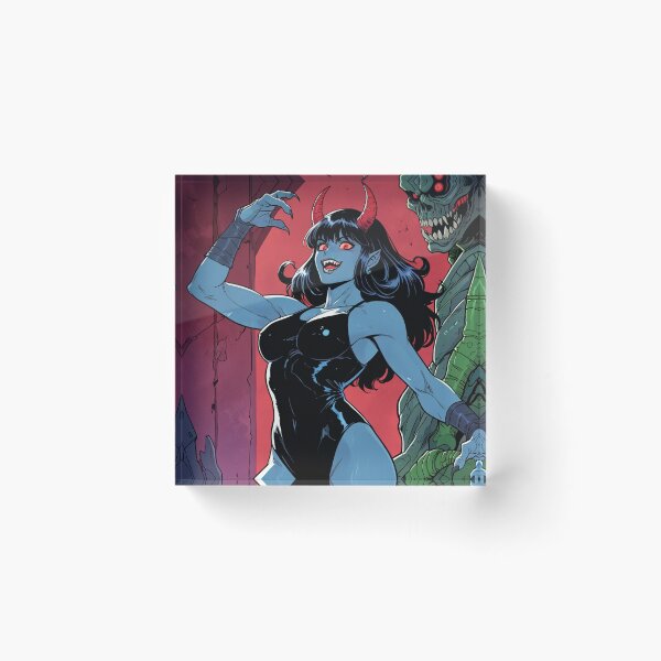 Item preview,  Cute Anime Manga Demon Girl retro Animation illustration art designed and sold by Vintage Designs +.