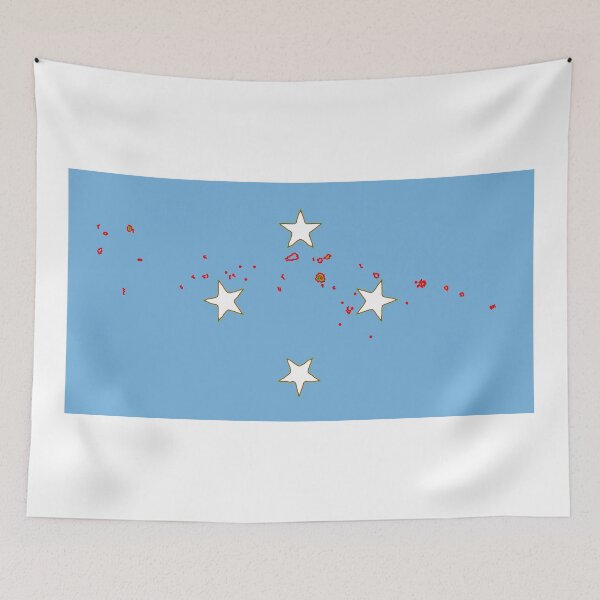 Item preview, Micronesia Flag with Map of Micronesia:  Marshall Islands, Caroline Islands, Palau, Mariana Islands and Kiribati designed and sold by Havocgirl.
