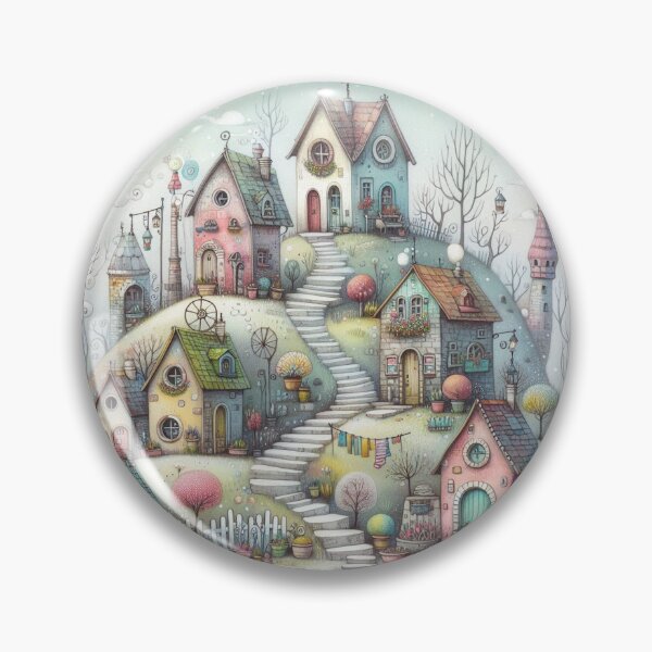 Item preview, Charming Village on a Tranquil Day designed and sold by Beyondnote-Art.