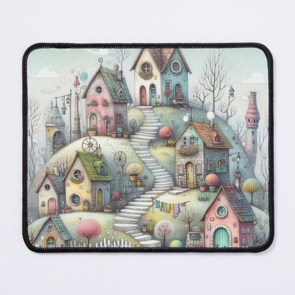 Item preview, Charming Village on a Tranquil Day designed and sold by Beyondnote-Art.